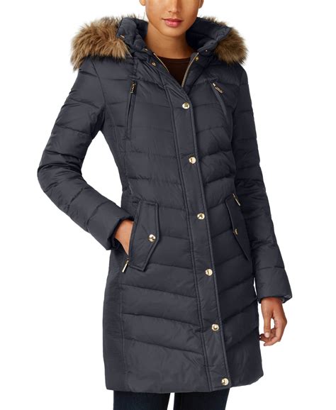 michael kors goose down coat|michael kors ladies puffer coats.